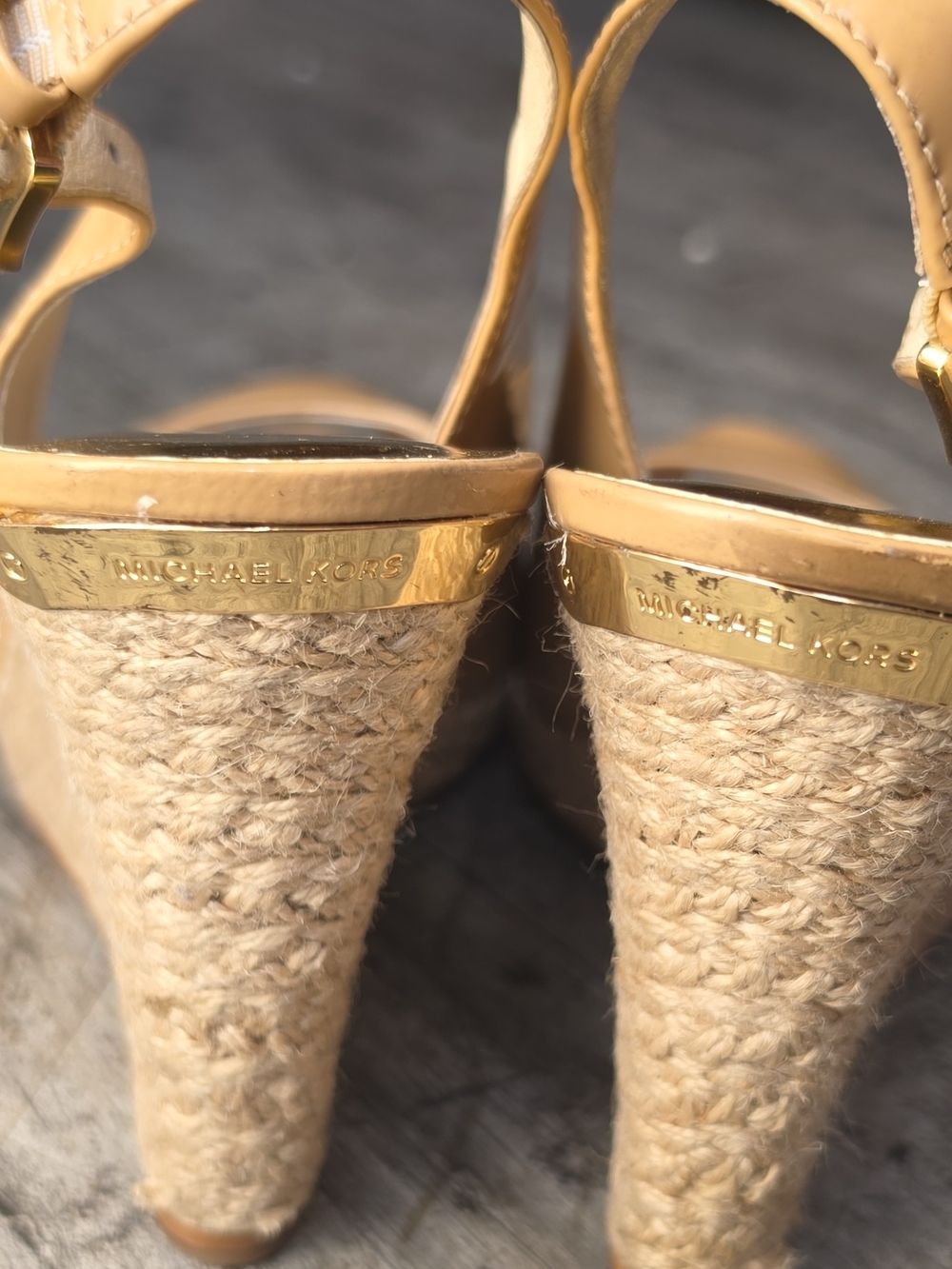 Michael Kors Women's Tan Espadrille Wedge Sandals